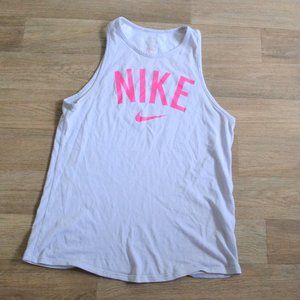 Nike Crewneck Tank Top Pink Logo Muscle Tank Size Small
